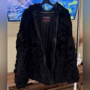 Rere Excelled Vintage Fur Bomber With Hood, High Quality And Heavy Mens 3XL